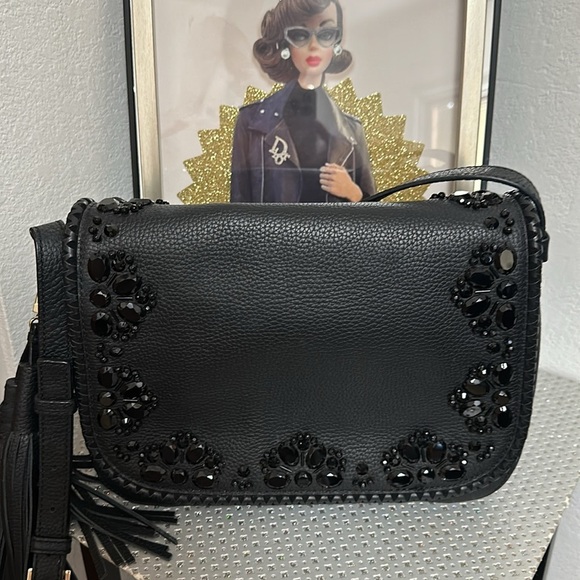 kate spade Handbags - Kate Spade Jeweled Leather Small Lietta Bag